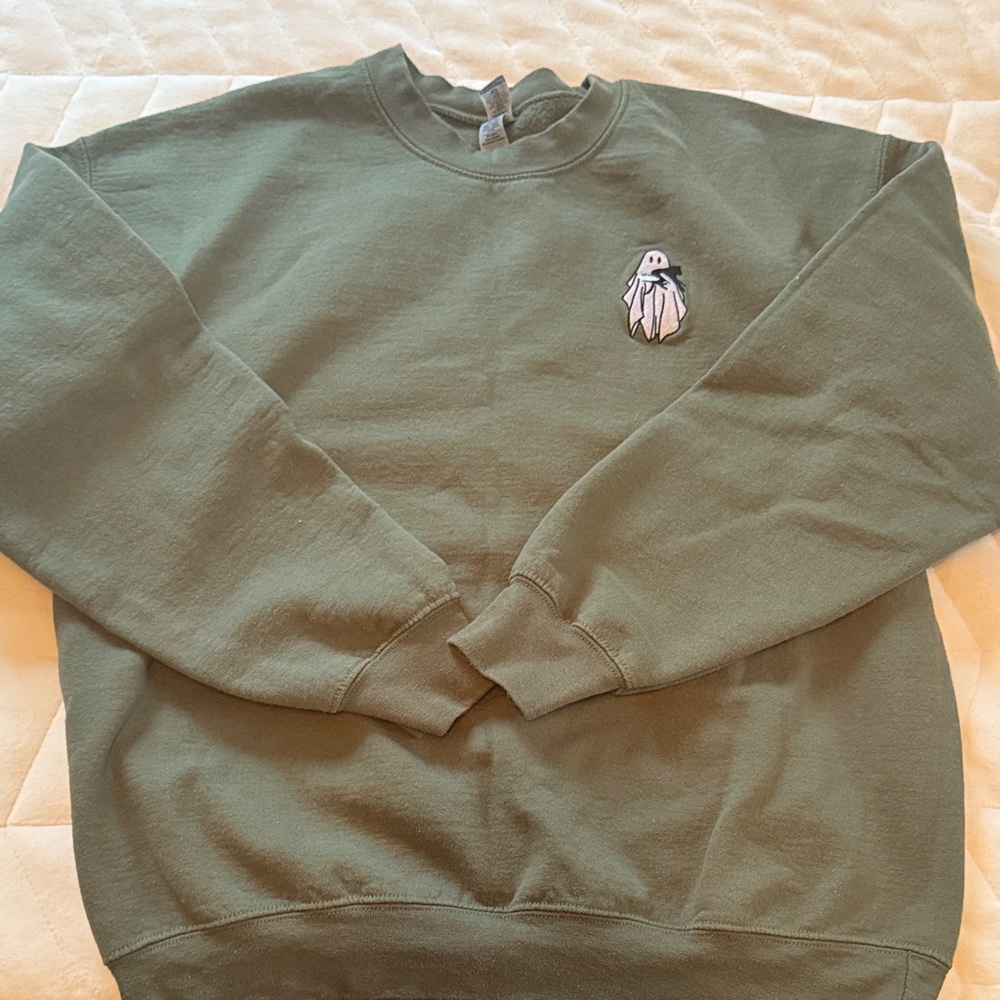 Ghost & Cat Green Sweater